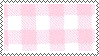 pastel pink & white gingham print stamp