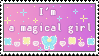'I'm a magical girl' stamp