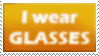 'i wear glasses' stamp