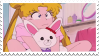 sailor moon holding stuffed animal stamp