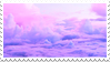 pink and purple clouds stamp