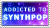 'addicted to synth pop' stamp