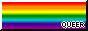 7-stripe queer pride 88x31 button with a black & white border