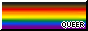 philadelphia 8-stripe queer pride 88x31 button with a black & white border