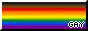 philadelphia 8-stripe gay pride 88x31 button with a black & white border