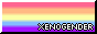 xenogender pride (fewer colours) (no symbol) 88x31 button with a black & white border
