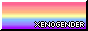 xenogender pride (no symbol) 88x31 button with a black & white border