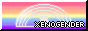 xenogender pride 88x31 button with a black & white border