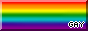 7-stripe gay pride 88x31 button with a colour border