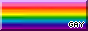9-stripe gay pride 88x31 button with a colour border