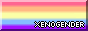 xenogender pride (fewer colours) (no symbol) 88x31 button with a colour border