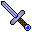 pixel art sword cursor with a sapphire gem
