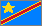 Congo flag with a grey border