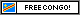 a web badge with a small Congo flag to the left, and to the right are the words 'free Congo!' in black text