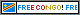 a web badge with a small Congo flag to the left, and to the right scroll the words 'free Congo!' in blue, red, and yellow text