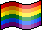 6-stripe pixel pride flag (with shading)