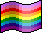9-stripe pixel pride flag (with shading)