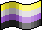 nonbinary pixel pride flag (with shading)