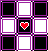 dark fuchsia checkerboard with heart