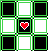 dark green checkerboard with heart