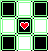 light green checkerboard with heart
