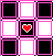 dark pink checkerboard with heart