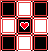 dark red checkerboard with heart