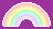 pastel rainbow on a dark fuchsia background
