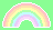 pastel rainbow on a light green background