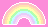 pastel rainbow on a light pink background