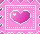 a pink heart tile background in a single square pattern