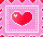a red heart tile background in a single square pattern