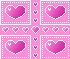 a pink heart tile background in a repeated pattern