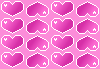 a pink heart tile background arranged with one column going up and the other going down