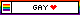 gay pride web badge (flag outline)