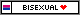bisexual pride web badge (grey outline)