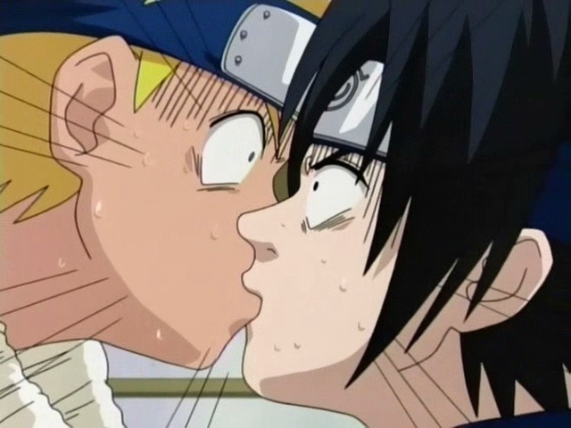 Sasuke & Naruto's iconic kiss.