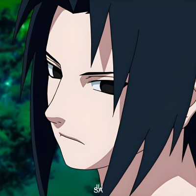 An image of Sasuke Uchiha from Naruto Shippuden. He is quarter turned towards the screen.