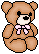 a pixel art teddy bear