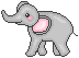 a pixel art elephant