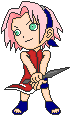 pixel art of sakura haruno