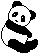 a pixel art panda