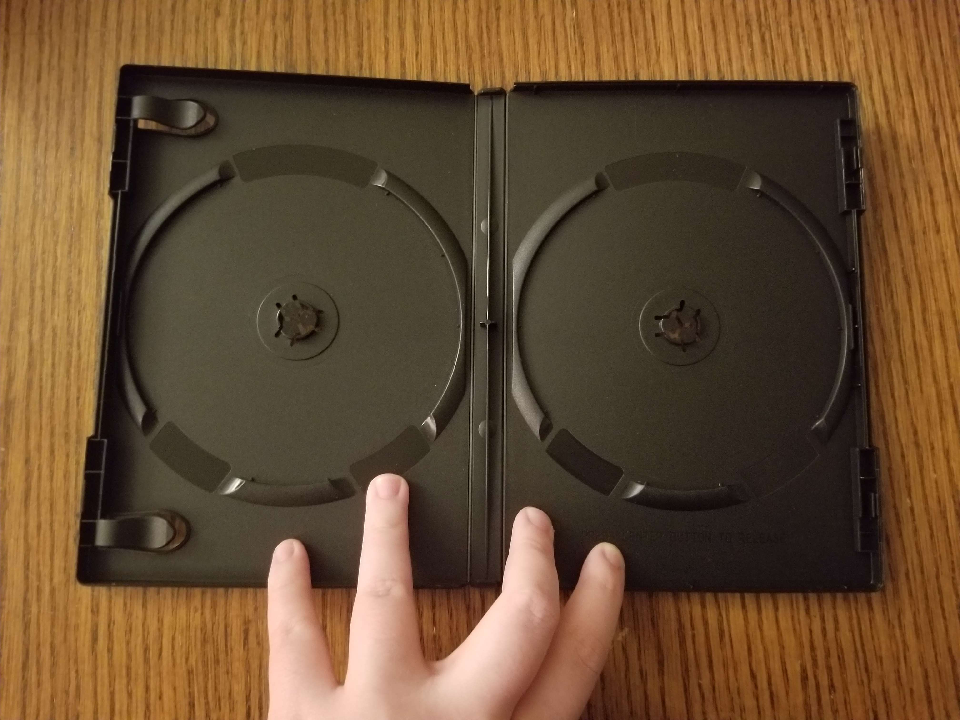 A double-capacity DVD case.