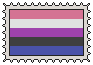 A stamp of the genderfluid pride flag