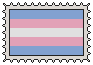 A stamp of the transgender pride flag