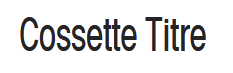 Cossette Titre