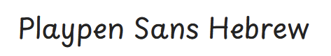 Playpen Sans Hebrew