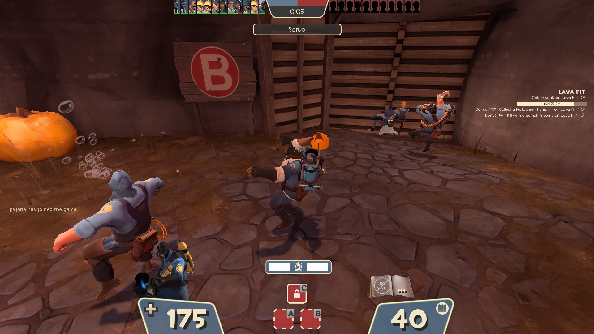 an tf2 screenshot showing me and my teammates dancing around!