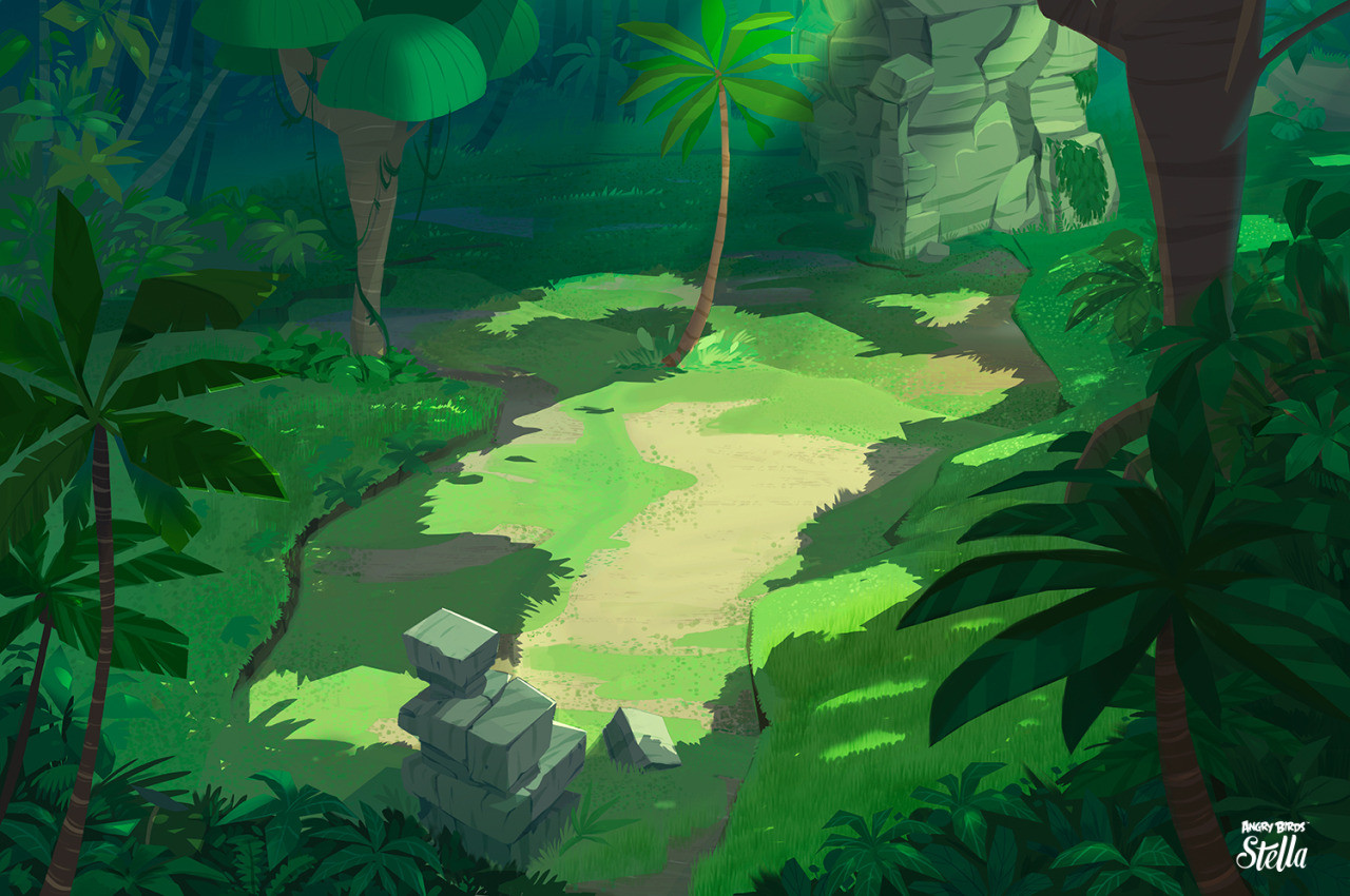 A field in the middle of a jungle.