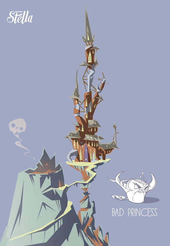 Gale's castle, built on top of a volcano.